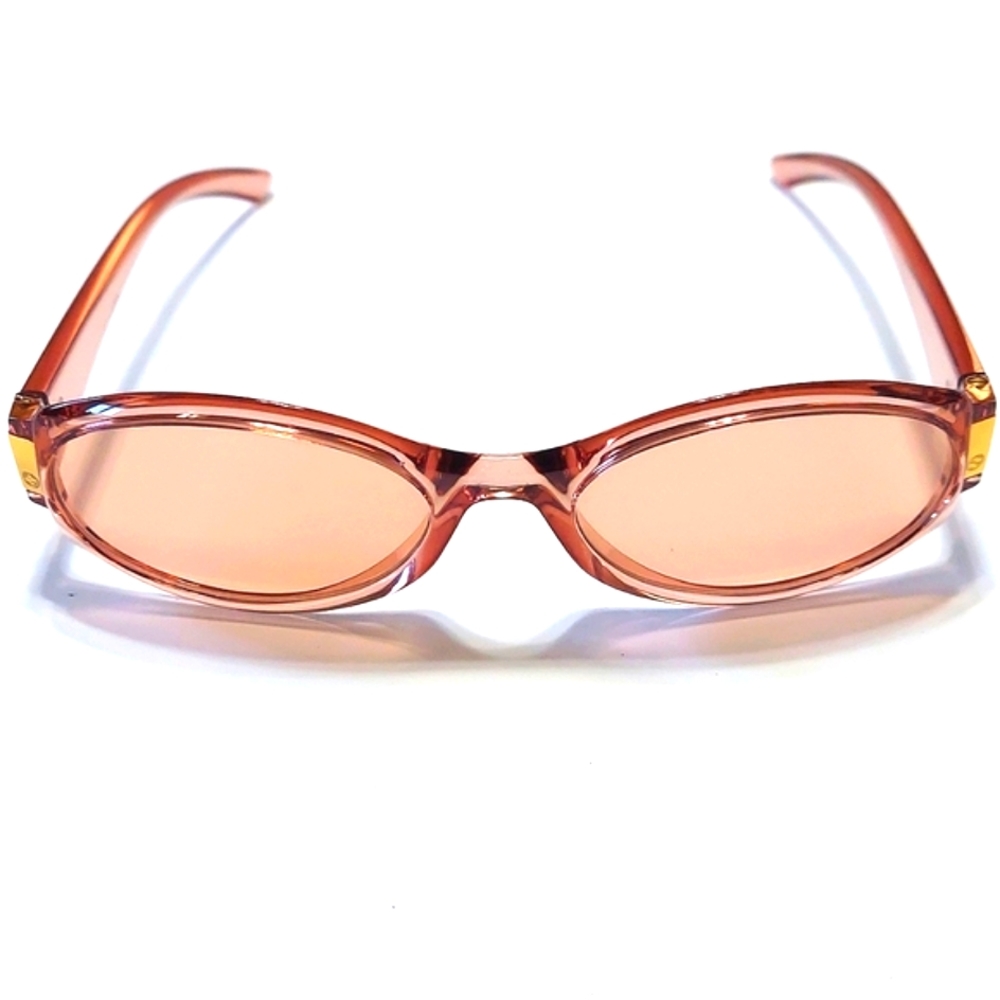 Gucci Rose Blush Oval Lens With Gold Trim Ladies Sunglasses